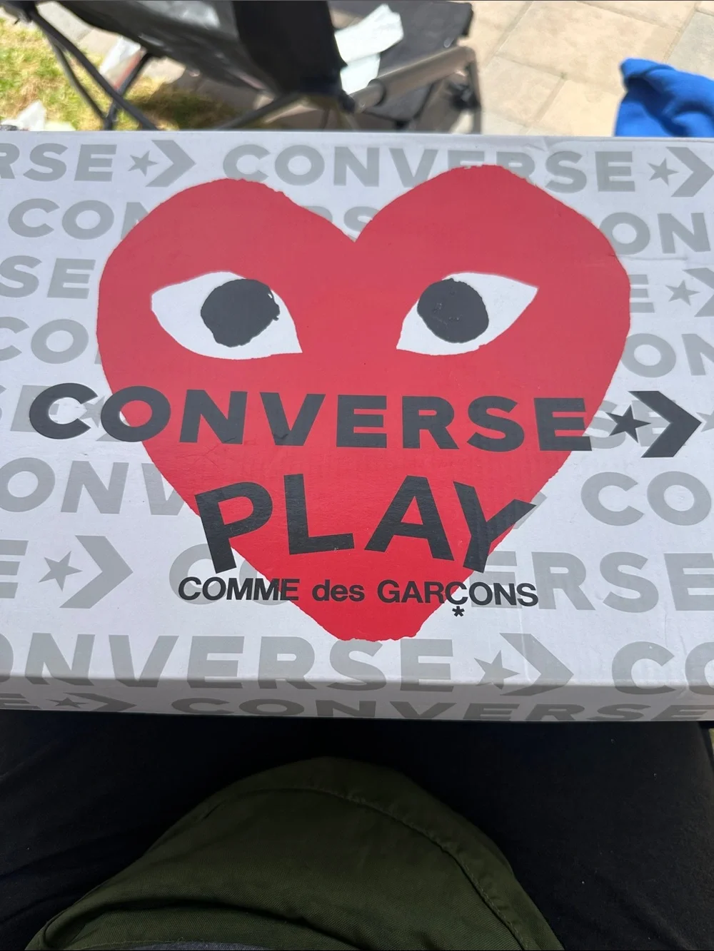Converse Cream High-Top Sneakers with Red Heart Graphic - Picture 12 of 12